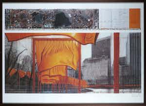 Christo - Handgesigneerd exemplaar The Gates met stofmonster - Ingelijst verkocht voor € 1!