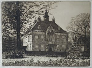 Johannes Josseaud - Ets , Raadhuis Heemstede – ca. 1925 kopen? Bied vanaf 30!