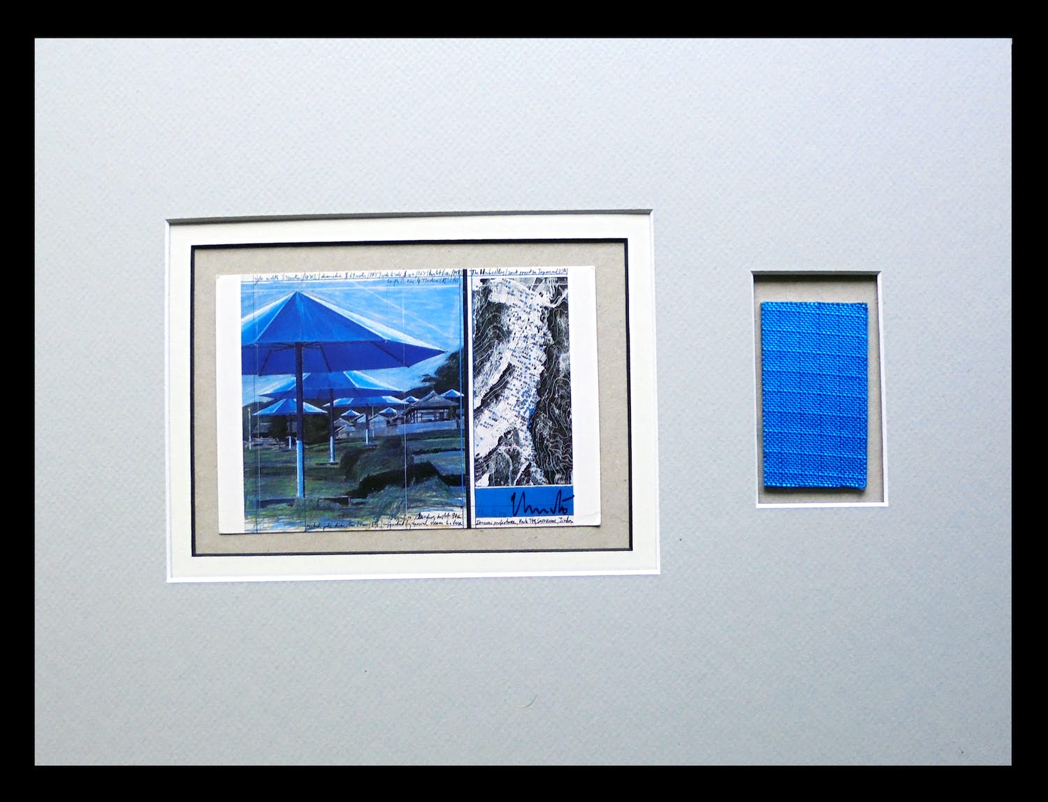 Christo - Umbrella Project for Japan - USA inc. original stofmonster XL -handgesigneerd verkocht voor € 1!