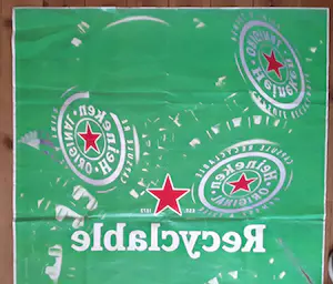 Niet of onleesbaar gesigneerd - Unieke, zeldzame Franse billboardposter Heineken kopen? Bied vanaf 1!
