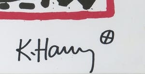 Keith Haring - Handgesigneerd affiche, One man show 1982 - Ingelijst (Groot) kopen? Bied vanaf 1!