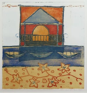 Lukie de Bree - Kleurenets, Zonder titel - Ingelijst kopen? Bied vanaf 35!