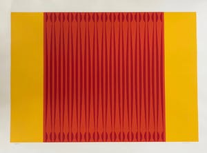 Dordevic Miodrag - Gesigneerde zeefdruk - Abstracte compositie met rood en geel - 92/100 kopen? Bied vanaf 50!