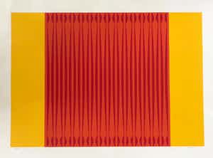 Dordevic Miodrag - Gesigneerde zeefdruk - Abstracte compositie met rood en geel - 92/100 verkocht voor € 50!