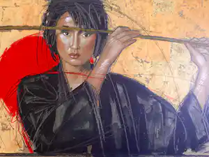 Nico Vrielink - SENSUELE VROUW / KLEURZEEFDRUK / 54x76cm / SIG vendu pour 75€ !