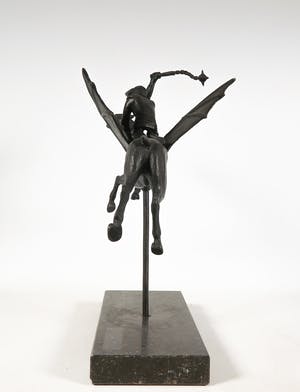 Tom Frantzen - Brons, Ruiter met morgenster kopen? Bied vanaf 350!