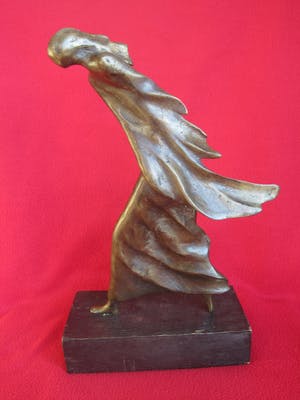 Brons (Onbekend) - Vrouw, gejaagd door de wind. kopen? Bied vanaf 120!