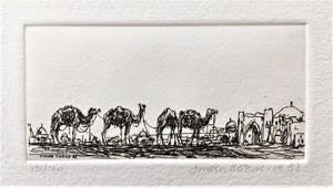 Simon Koene - 4 Kamelen bij oosterse stad kopen? Bied vanaf 15!