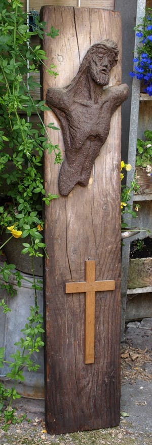 Klaas Pijlman - Buste van Chamotte / Aardewerk op paneel , Jezus Christus - ca. 1970 kopen? Bied vanaf 1!