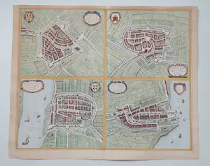 Frederik de Wit - Woerden, Oudewater Schoonhoven, Delfshaven Oude Kaart 1698 kopen? Bied vanaf 150!