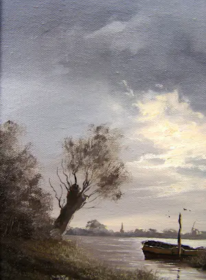 Willem Kroon - Hollands Polderlandschap kopen? Bied vanaf 60!