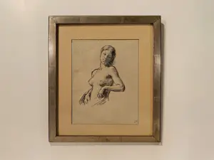 Jean-Francois Millet - Borstbeeld van een naakt jong meisje. Originele lithografie naar Jean-François Millet. kaufen? Bieten Sie von 84!