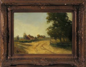 Roelof Wildeboer - Olieverf op doek, Hollands landschap - Ingelijst kopen? Bied vanaf 50!