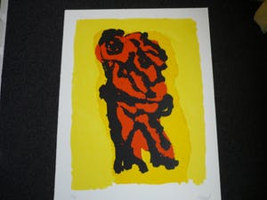 Karel Appel - Personage rouge et jaune. kopen? Bied vanaf 495!