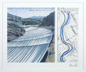 Christo - Gesigneerd exemplaar Over The River - Ingelijst kopen? Bied vanaf 1!