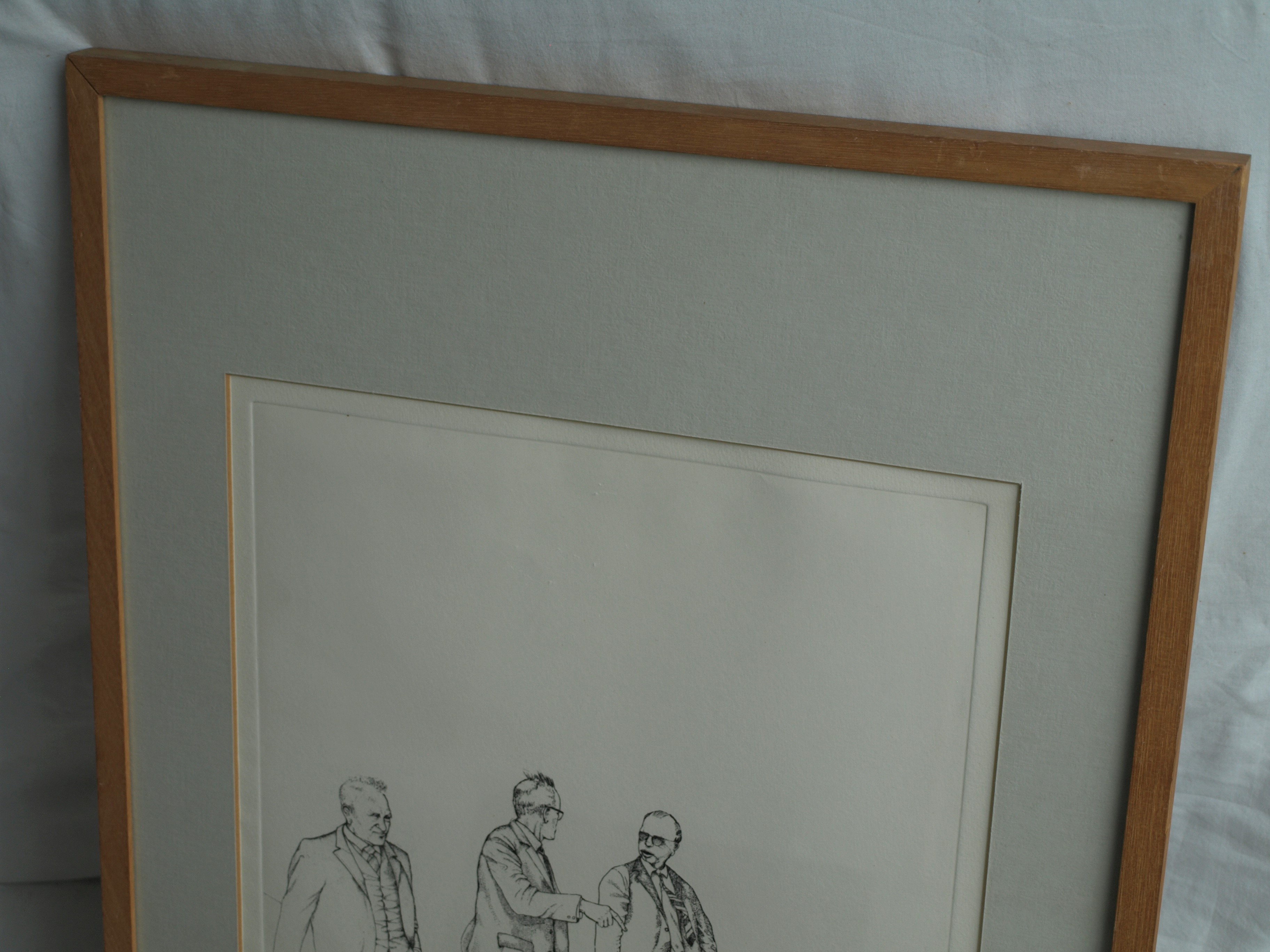 Inez van Beusekom - Ets, Mannen – gesigneerd & ingelijst – 1976  kopen? Bied vanaf 1!