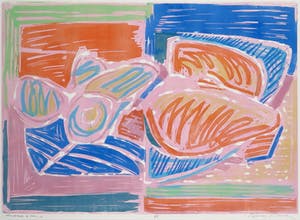 Luuk Scholten - Houtsnede, Dubbel bloem - Ingelijst kopen? Bied vanaf 35!