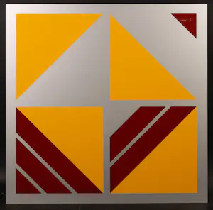 Cyril Lixenberg - Zeefdruk op dibond, Geometrische compositie kopen? Bied vanaf 1!