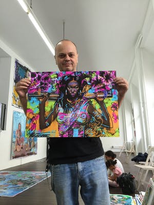 Peter Klashorst - Street Art Woman kopen? Bied vanaf 1!