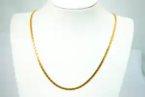 Elegant 18 krt geel-gouden zg Scroll collier / ketting - Lang formaat 60cm. verkocht voor € 520!