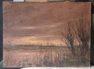 Joseph van de Wall Perne - zonsondergang met knotwilgen kopen? Bied vanaf 25!