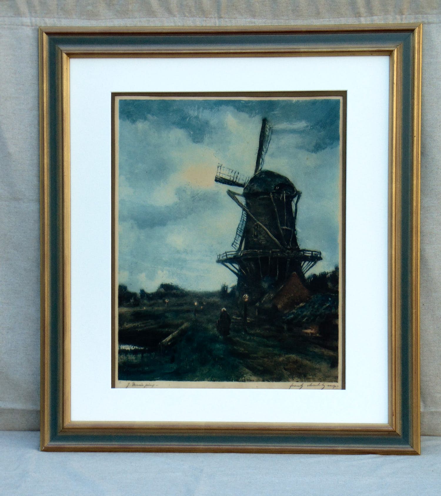 Jacob Maris - Molen bij maanlicht kopen? Bied vanaf 75!