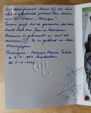 Jean en Marianne Bremers - groot bronzen beeld: Monique, een poserende dame + certificaat (unica!) kopen? Bied vanaf 895!