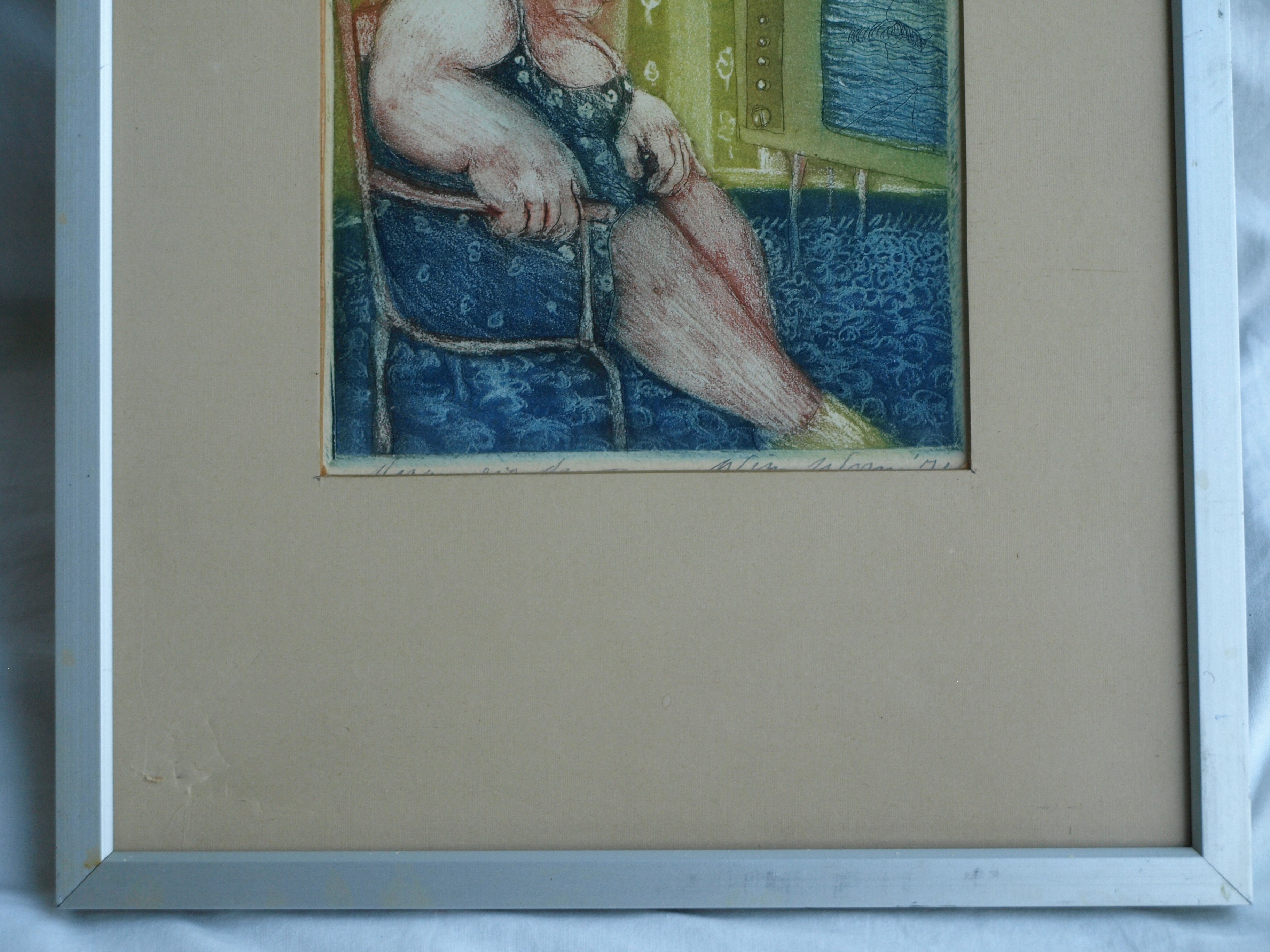 Wim Worm - Ets , Mary IV, Voor de TV – gesigneerd en ingelijst – 1971  kopen? Bied vanaf 25!