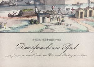 Carle Vernet - neue erfindung - Dampfmaschinen Pferd kopen? Bied vanaf 50!