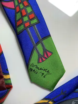 Corneille - zeer mooie zijden originele stropdas + 3 schaaltjes kopen? Bied vanaf 45!