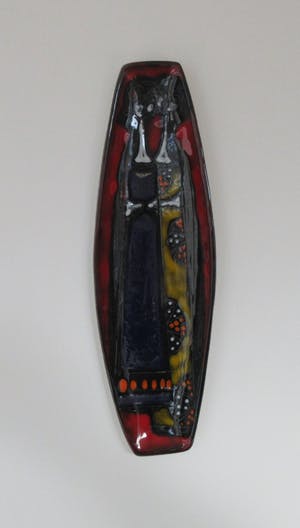 Niet of onleesbaar gesigneerd - Twee sixties Italiaanse San Marino faience muurhangers kopen? Bied vanaf 1!