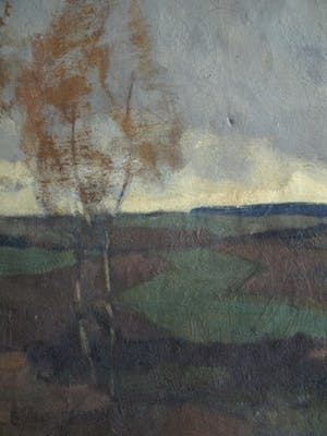 Willem Frederik Noordijk - Olieverf op doek, Landschap bij Eemnes – gesigneerd – ca 1925 kopen? Bied vanaf 1!