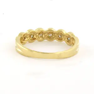 18k geel gouden ring met briljant geslepen diamant tot. 0.10ct – F/G - pique kopen? Bied vanaf 260!