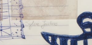 Sylvie Jonkers - Collage en pen, Zonder titel - Ingelijst kopen? Bied vanaf 1!