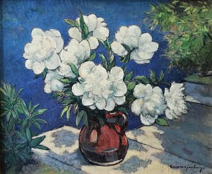 Arie Wassenburg - Stilleven met witte Magnolia's kopen? Bied vanaf 600!