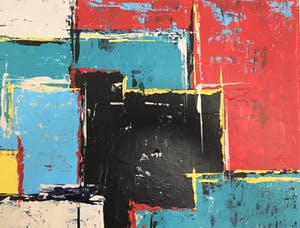 John Foppen - Multi Colours Symphony ........ # K02 . XL. GROOT. kopen? Bied vanaf 185!
