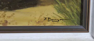 Frans Baaijens - Olieverf op doek, Boerderij met watermolen - Ingelijst kopen? Bied vanaf 1!