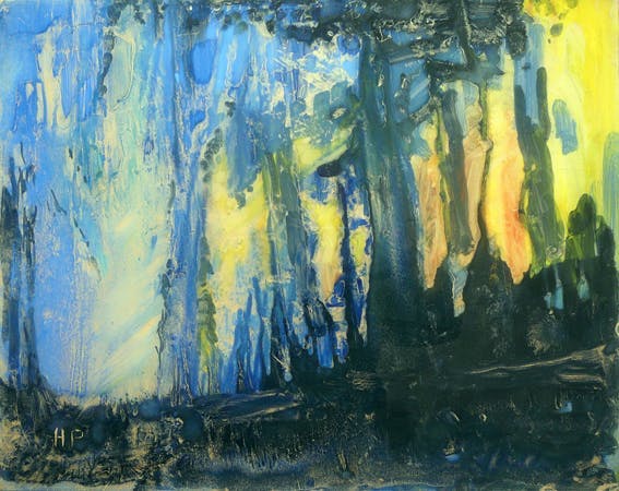 Niet of onleesbaar gesigneerd - Olivier Bommel bos -acryl op perspex- kopen? Bied vanaf 1!