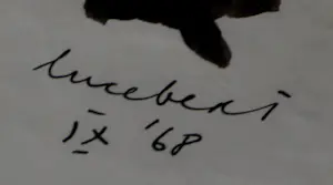 Lucebert - Ingelijste inkttekening - 1968 kopen? Bied vanaf 750!