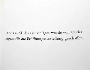 Alexander Calder - Catalogus ‘Eröffnung’, Maeght Zurich – met originele kleurenlitho kopen? Bied vanaf 70!
