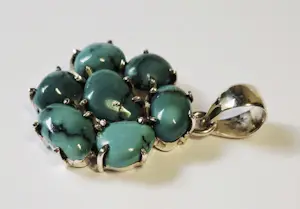 Nieuwe unieke zilveren hanger met prachtige Arizona-turkoois edelsteen kopen? Bied vanaf 85!