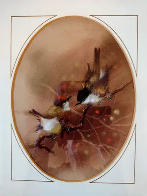 Nenad V. Karpov - Paartje zwartkop mezen (Sylvia Aricapilla) kopen? Bied vanaf 1!