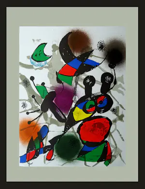 Joan Miro - Litografía original II (band III) 1977- Mourlot 1114 kaufen? Bieten Sie von 139!