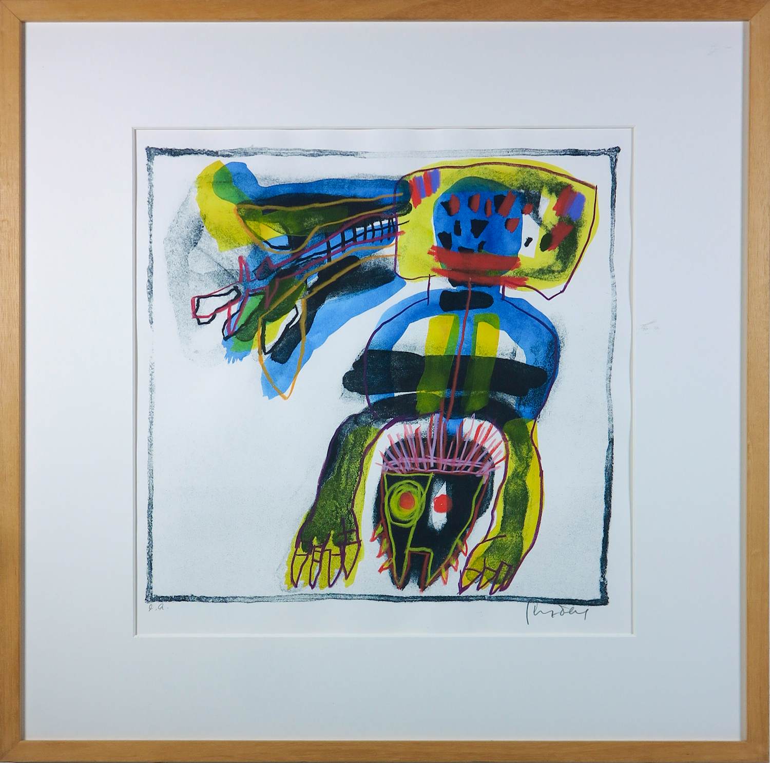 Geert Vrijdag - Gemengde technieken op papier, Zonder titel - Ingelijst kopen? Bied vanaf 100!