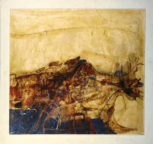 Jack Harden - Gemengde techniek op board, Landelijke decoratie - Ingelijst verkocht voor € 60!