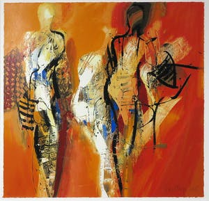 Peter Meijer - Zeefdruk, Aurora Borealus - Ingelijst kopen? Bied vanaf 50!