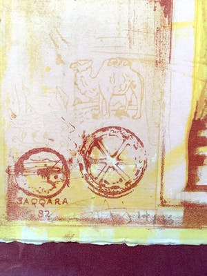 Gerti Bierenbroodspot - 'Saqqara" - Zeefdruk, Ingelijst kopen? Bied vanaf 125!