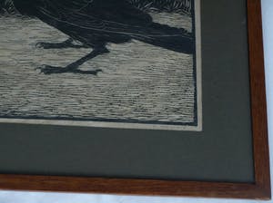 Jan Mankes - Ingelijste houtsnede , ‘Schreeuwende kraai’ – handgesigneerd - 1918 kopen? Bied vanaf 1!