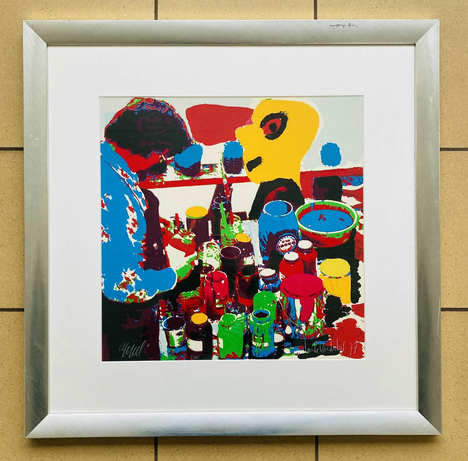 Karel Appel - Het Gele Hoofd met lijst! kopen? Bied vanaf 450!