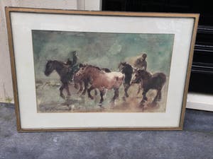 Jan Groenestein - C4575-6, Kudde paarden met ruiters kopen? Bied vanaf 250!